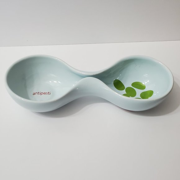 Typhoon The Italian Job Antipasto Antipasti Dish Appetizers Snacks Dual Bowl - Picture 3 of 7